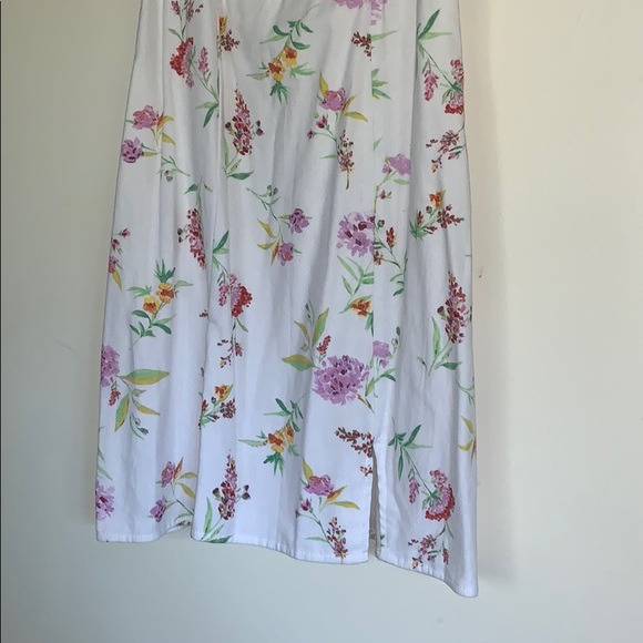 LA Hearts Linen Ruffle White Floral Spring Mini Dress - Picture 9 of 11